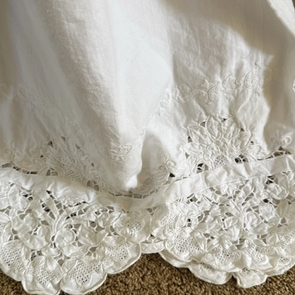 Rare vintage heavily manually embroidered bridal dress size 12 - Picture 5 of 15